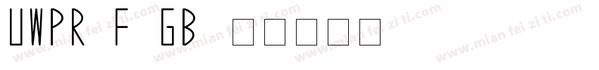UWPR3F (GB)字体转换